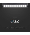 12W LED Skinnespot - Magnetisk, Justerbar, 6400K, Sort Hus