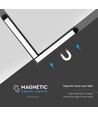 V-TAC skinnespot LED magnetisk 25W - 4000K, sort hus