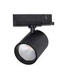35W LED COB skinnespot - 3000lm, 4000K, 30 grader, sort aluminium, IP20