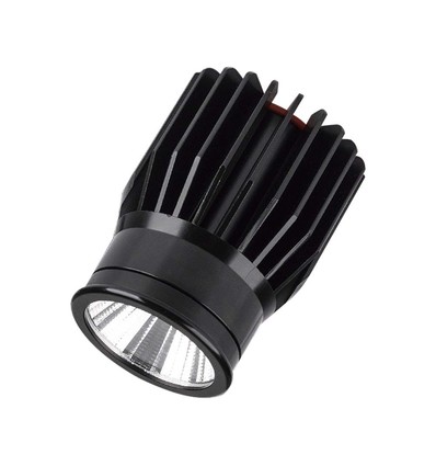 18W LED indbygningsspot - 1900lm, 6400K, sort, IP20, aluminiumsmateriale