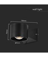 5W LED Væglampe - 3000K, Sort hus, IP65