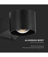 6W LED væglampe - IP65, sort, 4000K, 465lm, firkantet, inde / ude, inkl. lyskilde