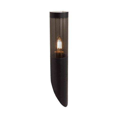 Pullert - Have Lampe E27, 400x76mm, Røgfarvet plastik/SS, Sort hus, IP44