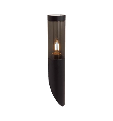 Pullert - Have Lampe E27, 400x76mm, Røgfarvet plastik/SS, Sort hus, IP44