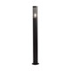 Pullert have E27 - lys røg, plastik/RF, sort hus, 76x119x1000mm, IP44