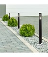 Pullert have E27 - lys røg, plastik/RF, sort hus, 76x119x1000mm, IP44
