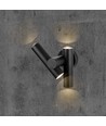 6W 2-vejs spot væglampe - IP44, sort, 3000K, 90 grader, justerbar, inkl. lyskilde