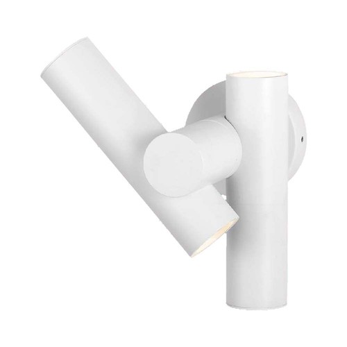 2-vejs spot væglampe - LED-modul, 600lm, 3000K, hvidt hus, IP44