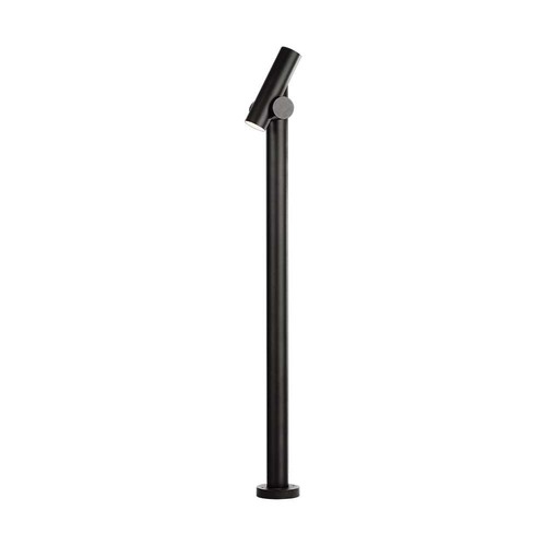 Pullert havelampe - LED modul, 600lm, 3000K, sort hus, IP44, (129x159x1000mm)