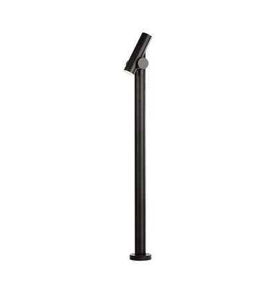 Pullert havelampe - LED modul, 600lm, 3000K, sort hus, IP44, (129x159x1000mm)
