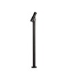 Pullert havelampe - LED modul, 600lm, 3000K, sort hus, IP44, (129x159x1000mm)