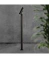 Pullert havelampe - LED modul, 600lm, 3000K, sort hus, IP44, (129x159x1000mm)