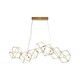 28W LED designer pendel - Guld, 3000K, L94,5 x W32,5 cm, dekorativ hængelampe