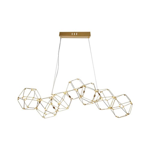 28W Hængelampe - LED, dekorativ, L94.5*B32.5*H120CM, 3000K, guld hus