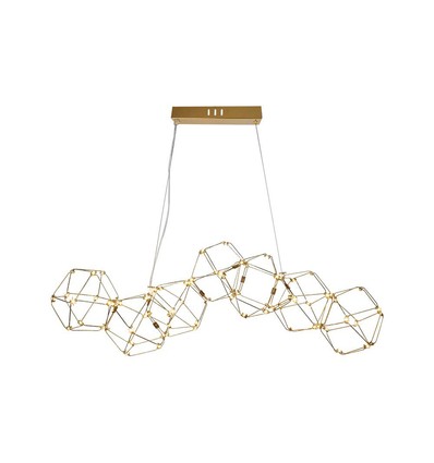 28W Hængelampe - LED, dekorativ, L94.5*B32.5*H120CM, 3000K, guld hus