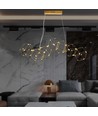 28W Hængelampe - LED, dekorativ, L94.5*B32.5*H120CM, 3000K, guld hus
