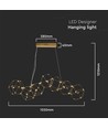 28W Hængelampe - LED, dekorativ, L94.5*B32.5*H120CM, 3000K, guld hus