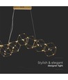 28W LED designer pendel - Guld, 3000K, L94,5 x W32,5 cm, dekorativ hængelampe