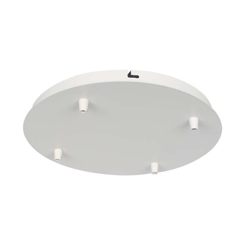 Mat Hvid Roset Til 4 Lamper - Ø300mm