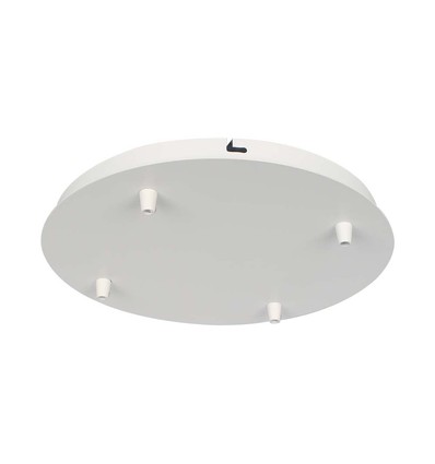 Mat Hvid Roset Til 4 Lamper - Ø300mm