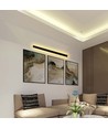 20W LED lineær væglampe, 101cm - IP65, sort, rektangulær, moderne design, udendørs facadebelysning