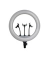 LED Ring light med stativ - 55W, Ø44cm, 3 telefonholdere, fjernbetjening, 3200K-5800K