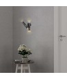 2-vejs spot væglampe - LED-modul, 600lm, 4000K, sort, IP44