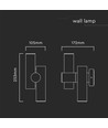 2-vejs spot væglampe - LED-modul, 600lm, 4000K, sort, IP44
