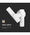 2-vejs vægspot LED modul - 600lm, 4000K, hvidt hus, IP44