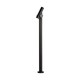 Pullert havelampe - LED-modul, 600lm, 4000K, sort hus, IP44, (129x159x1000mm)