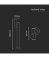 4W LED havelampe bedlampe - IP44, hvid, 4000K, 100cm høj, 300° justerbar, inkl. lyskilde