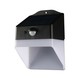 2W Solcellevæglygte - Panda 200lm, Lithium Batteri 3.7V 1200mAh, 4000K, Sort+Hvid