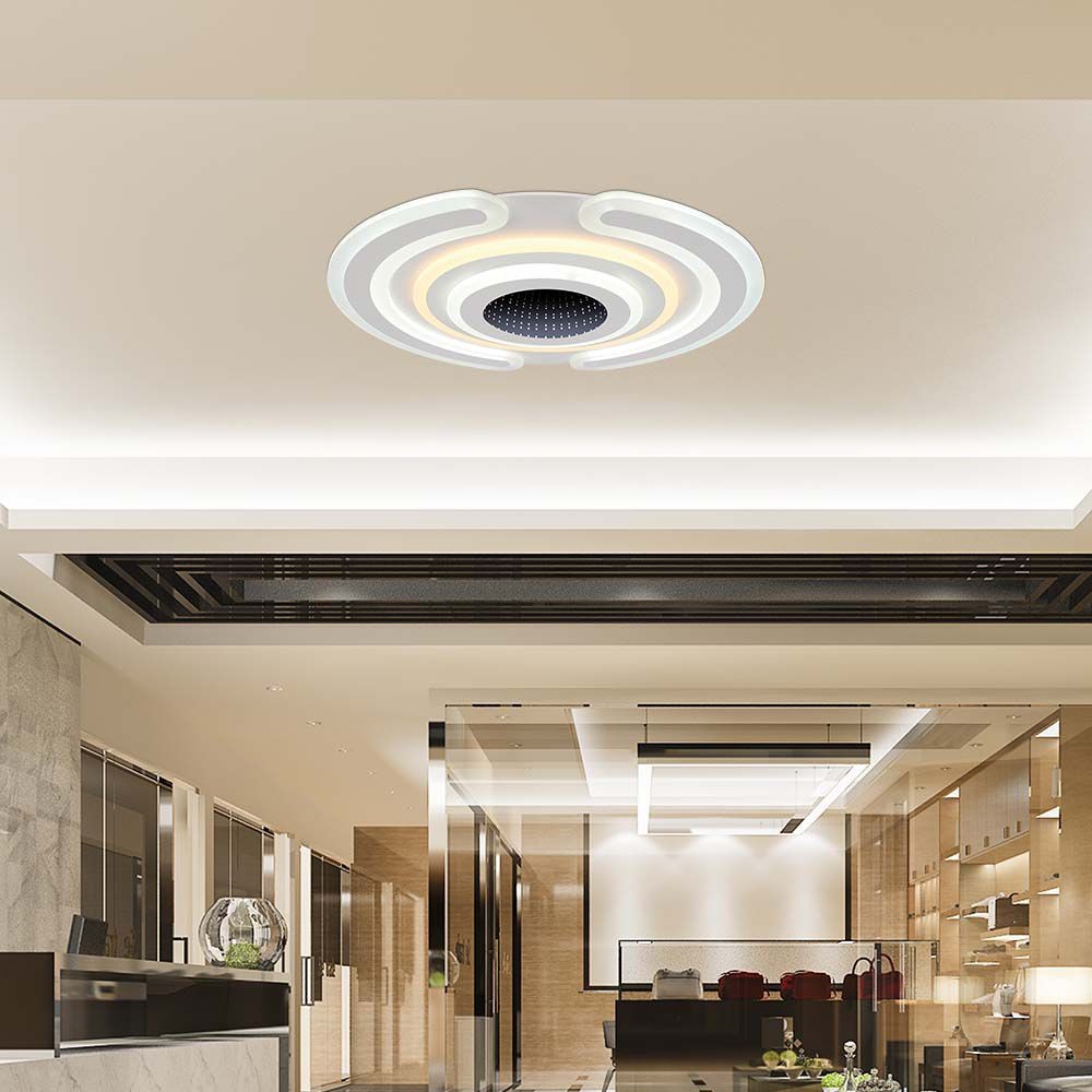 95W smart dekorativ LED loftslampe - 9900lm, Ø52cm, CCT, dæmpbar, inkl. fjernbetjening - Kulør : 3-i-1