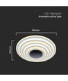 125W Designer LED loftslampe, 13100lm - Ø50cm, dæmpbar, 3-i-1 CCT, inkl. fjernbetjening