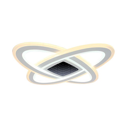 130W LED designer lysekrone, dæmpbar - 13600lm, 3-i-1 CCT, inkl. fjernbetjening, sort/hvid design