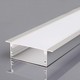 Monteringssæt til LED strip - Diffuser, 2000x50x20mm, Sølv Hus