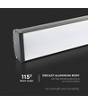 100W LED linear high bay - 87lm/W, IP65, 115 grader, loftmontering