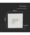 3W Trinlys LED - 3000K, Hvid, med hus