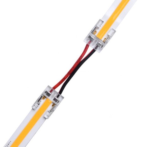 Lavprofil samler med ledning til LED strip - 10mm, COB, enkeltfarvet, IP20, 5V-24V