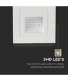 3W Trinlys LED - 3000K, Hvid, med hus