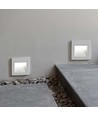5W hvid LED indbygningsspot til trapper - IP65, 3000K, kvadratisk, aluminium