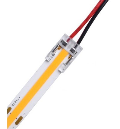 Lavprofil startstik til LED strip - 10mm, COB, enkeltfarvet, IP20, 5V-24V