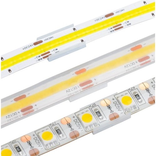 20 stk. skjulte monteringsklips til LED strip - 8mm, passer til IP20 strips