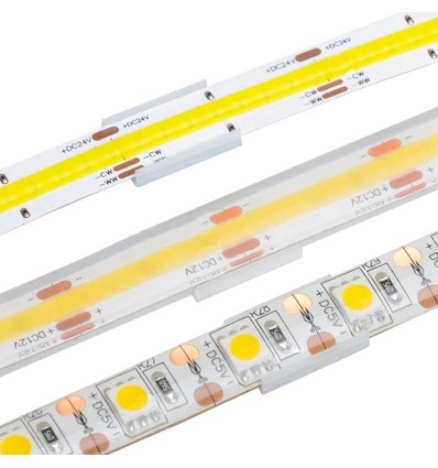 20 stk. skjulte monteringsklips til LED strip - 8mm, passer til IP20 strips