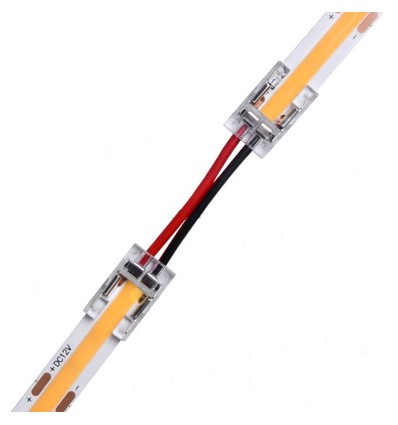 Lavprofil samler med ledning til LED strip - 8mm, COB, enkeltfarvet, IP20, 5V-24V