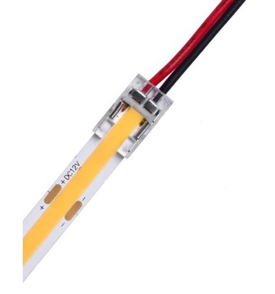 Lavprofil startstik til LED strip - 8mm, COB, enkeltfarvet, IP20, 5V-24V