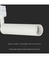 15W LED skinnespot - Samsung chip 4000K 5 års garanti, hvid hus