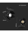 33W LED skinnespot - Samsung chip, 4000K, 5 års garanti, sort hus