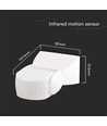 300W Bevægelsessensor - Infrarød 180D, Hvid, IP65