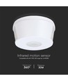 1000W infrarød bevægelsessensor til loft - 360 grader, hvid, IP20, rækkevidde op til 30m